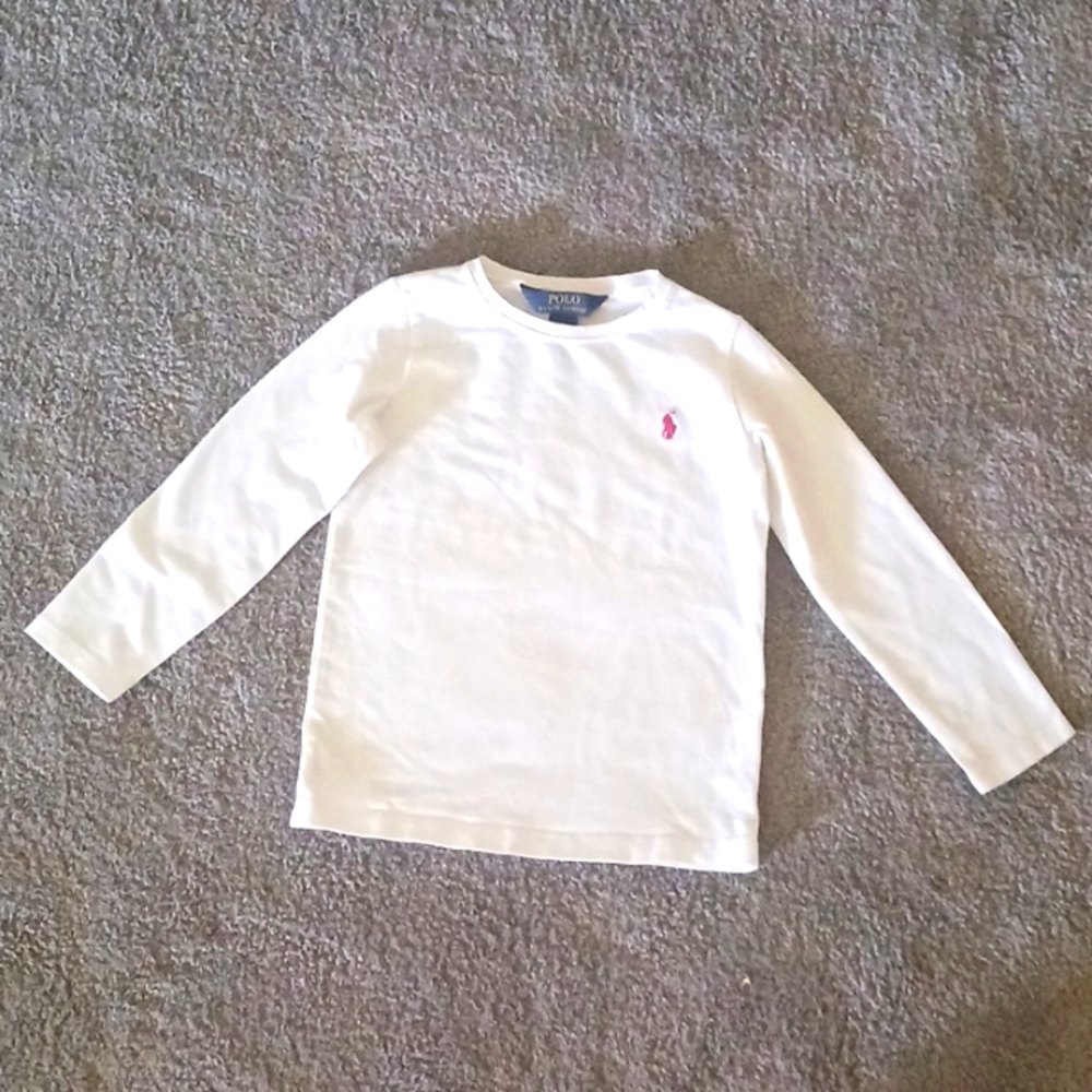 POLO Ralph Lauren, Girls Size 5, white long sleeve top